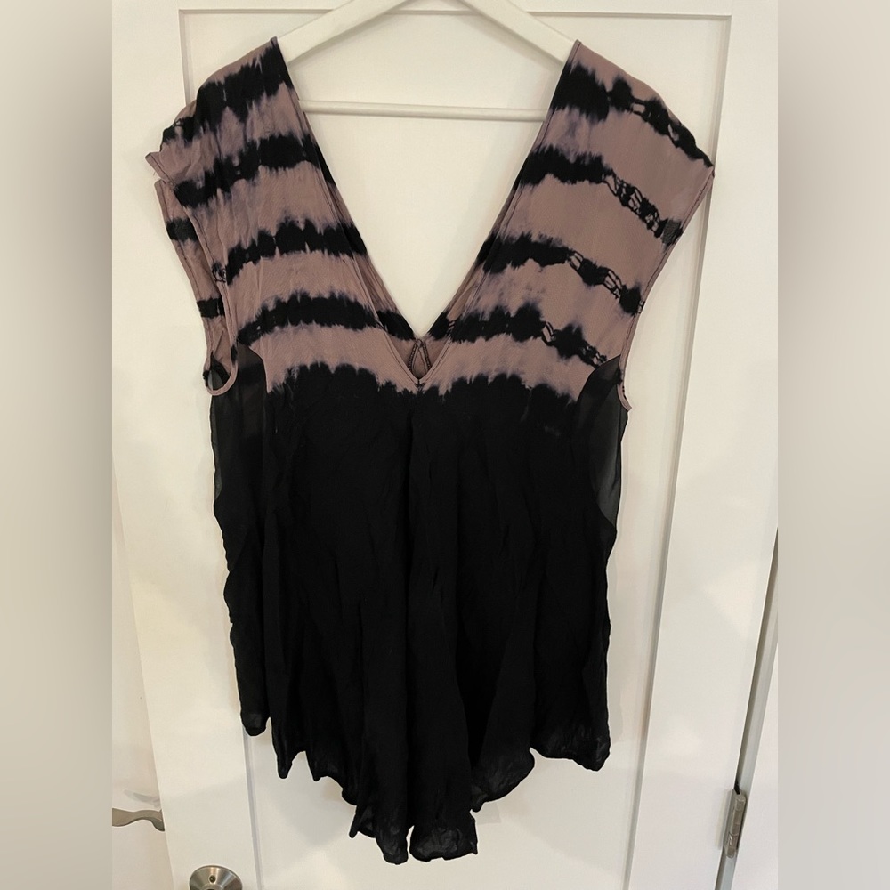 Free People Tie Dye Lightweight Blouse
